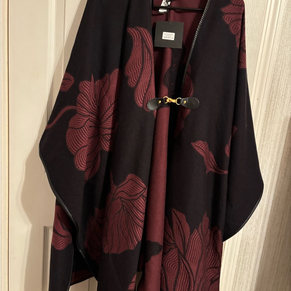 Marc New York Black and Burgundy Cape